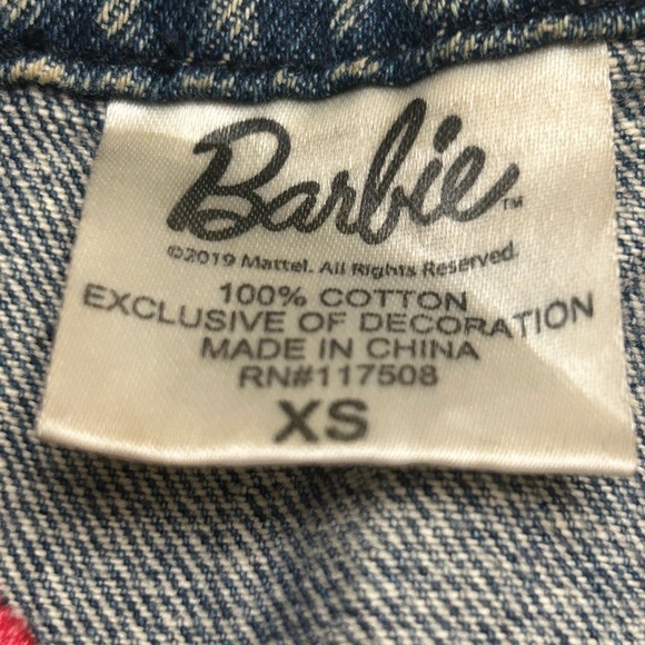 BARBIE Iconic Embroidered Acid Wash Denim Jean Jacket - Picture 7 of 9